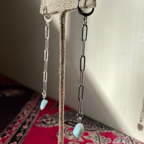 Larimar Dangle Earrings