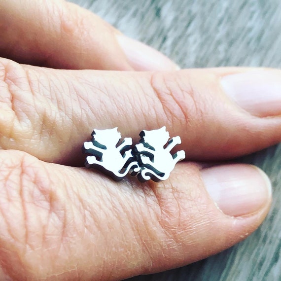 Stainless Steel Cat Earrings