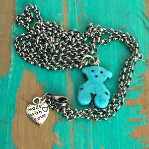 Turquoise Bear Necklace - Original Necklace