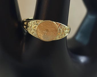 Gold Nugget Ring: Ornate Band Design, Statement Jewelry