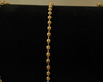 3pc Gold Ball Chain Bracelets Set (Adjustable)