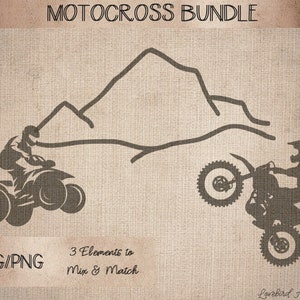 Pakiet plików do cięcia SVG/PNG dla motocrossu, motocykli terenowych, quadów i pustyni Moto-X