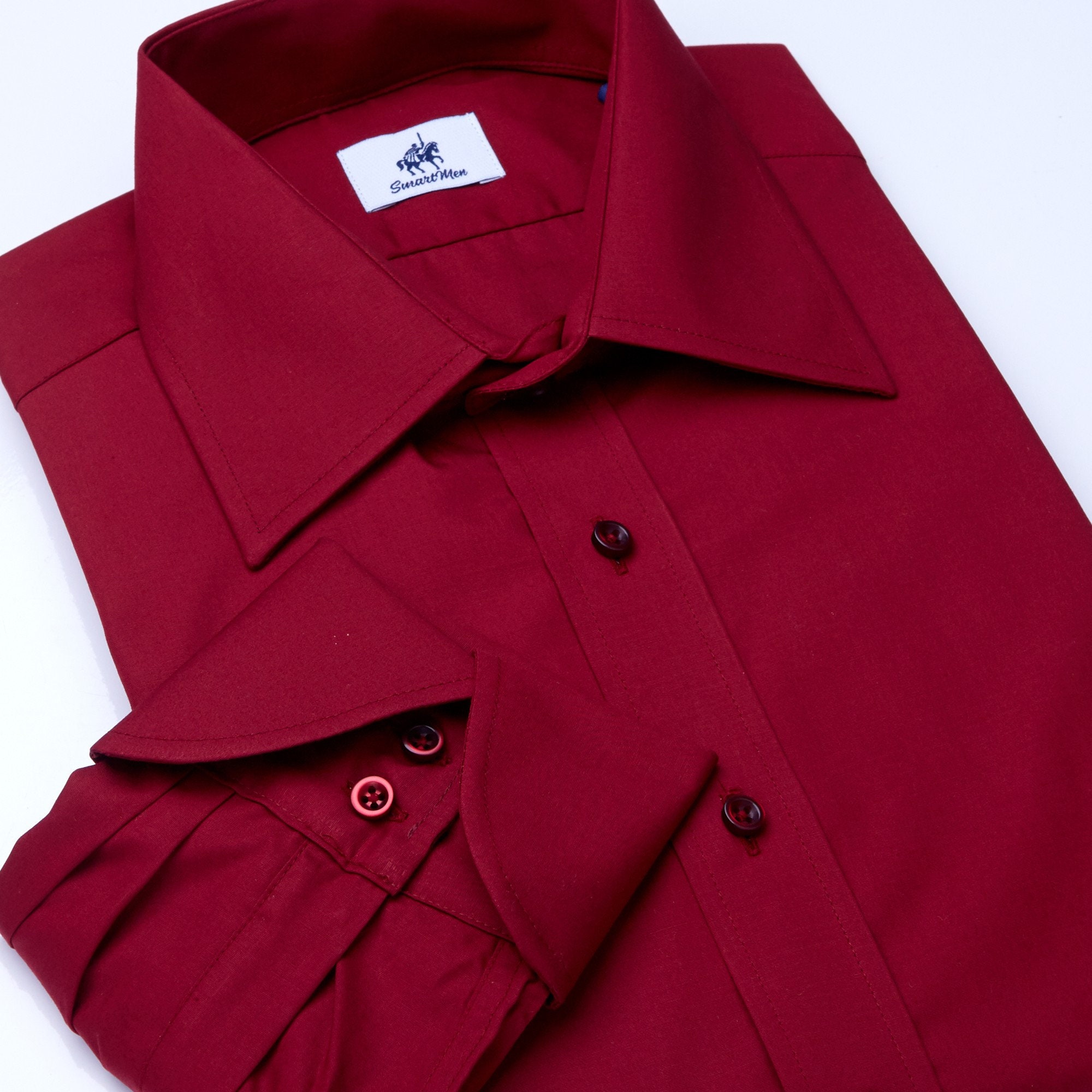 wine red mens dress shirt