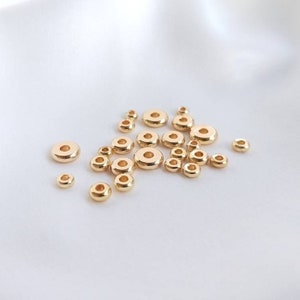20pcs 14K Gold Plated Rondelle Beads, Donut Beads, Spacer Bead,Bracelet accessories
