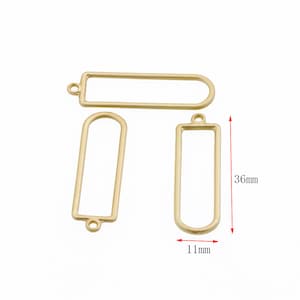 10pcs matte Gold Plated U shape Charm, Drop Pendant,Earring Connectors Jewelry Earrings making