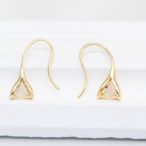 10pcs Gold Plated Brass Ear Wire French Hooks Dangle Earring Hooks, Hook Ear WiresHook Ear Wires Earrings Minimalist,Earrings Attachment