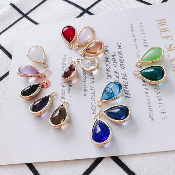 Lot De 12 Perles De Verre Vintage - Couleurs Et Formes Variées - Pour Création