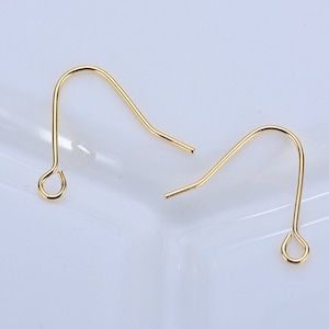 20 Pcs Gold Plated Brass Hook Ear Wires Earrings Findings,Tarnish Resistant Hooks,DIY Earring attachment