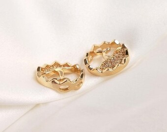 Ciondolo a forma di coda di sirena in ottone placcato oro 14K con