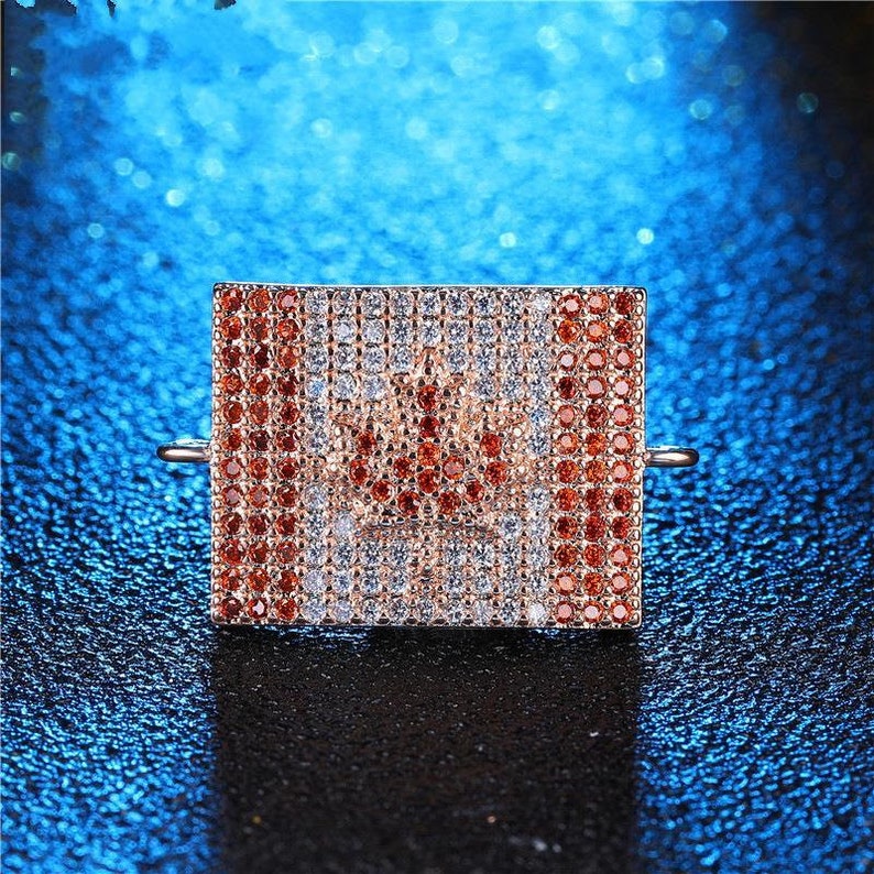 Jewelry Findings Micro Pave Zircon Square shape Connectors Accessories For Women Fashion Jewelry Making JC447