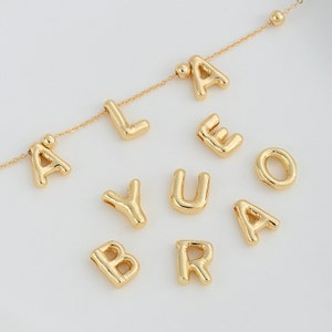 2 peças 14k pingente inicial de ouro latão dourado, pingente de letra vermeil, pingente inicial de ouro, descobertas de colar com pingente