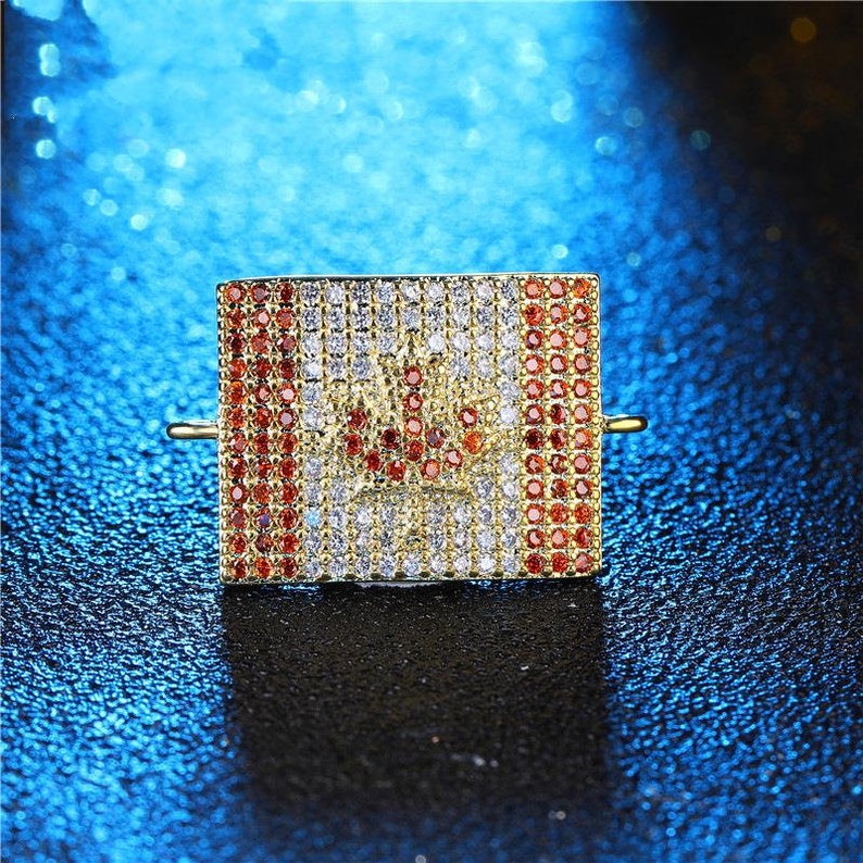 Jewelry Findings Micro Pave Zircon Square shape Connectors Accessories For Women Fashion Jewelry Making JC447