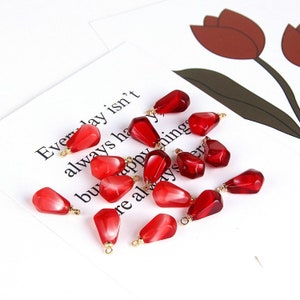 6pcs Pomegranate seeds Charms Resin Fruit Pendant DIY bracelet necklace earring Jewelry Findings Craft Supplies