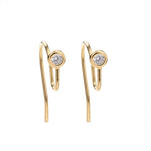10PCS Real Gold Plated Brass Zircon Earrings, cz Pave Ear Hook,Zircon Ear Wire, gold plated over brass Jewelry Finding Supplies