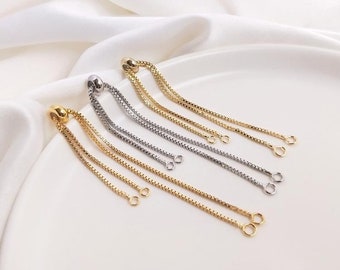 6pcs Gold Plated Adjustable Bracelet Chain: DIY Jewelry Supplies