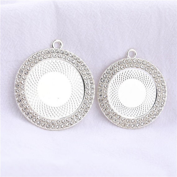 UNICRAFTALE 20pcs Oval Pendant Making Kit - Stainless Steel Blank Bezels With Glass Cabochons For DIY Jewelry