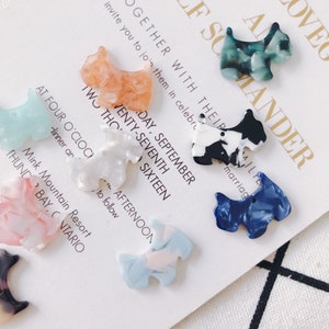 10pcs dog Charms Geometric Cellulose Acetate Colorful Charm Jewelry Charm Diy Earring  Jewelry Accessories Minimalist