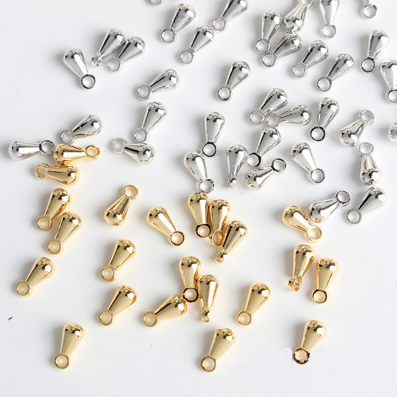 10pcs Real Gold Teardrop Charm, Polishing Ball Charm, Large Teardrop Pendant, Metal Ball Pendant, high quality