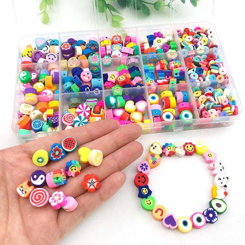 Clay Beads Kit - Bead Spinner - 2400 PCS Polymer Clay Beads - Jewelry  Making