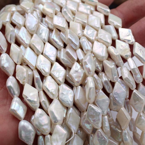 1 Strand 8x14mm Freshwater Rhombus Pearl Beads,diamond Pearl for