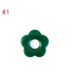 10pcs Flower-shaped Resin Charm Pendant, Acetate Acrylic Fresh Colors Hollow Flower Earring Charm DIY Jewelry