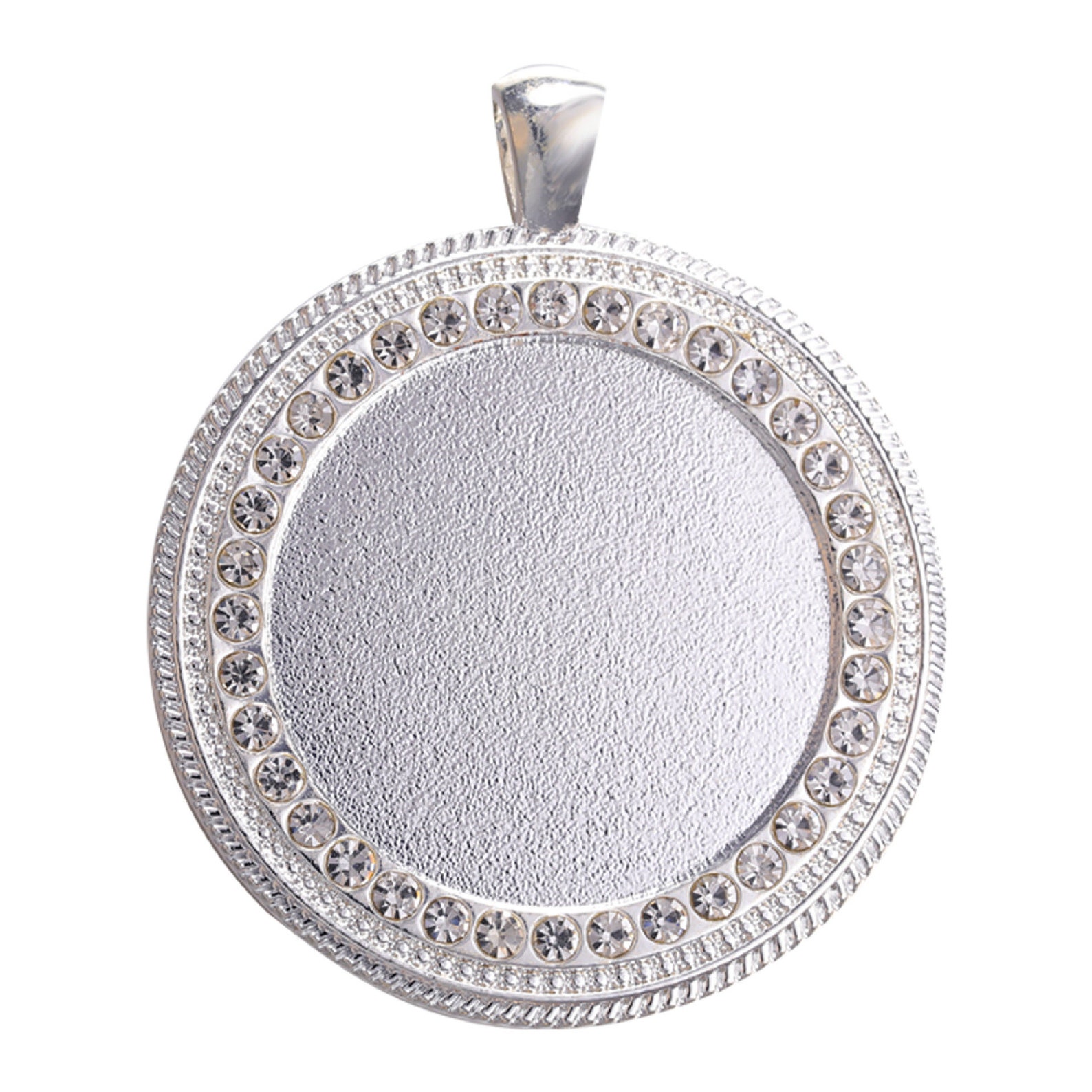 20pcs Sublimation Blank Round Rhinestone Pendant Tray Etsy