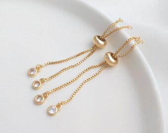 6pcs  Gold Plated Adjustable Bracelet Chain: DIY Jewelry Supplies, 12cm