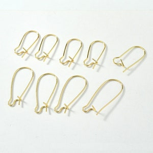 10 Stück 18K Gold Plated Kidney Ohrdrähte, Ohrhaken Ohrring Zubehör
