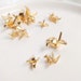 6pcs Gold Plated Origami Crane Necklace Pendant, Origami Paper Crane Charms, Bird Beads Charm,  with A Hole Drilled Through 