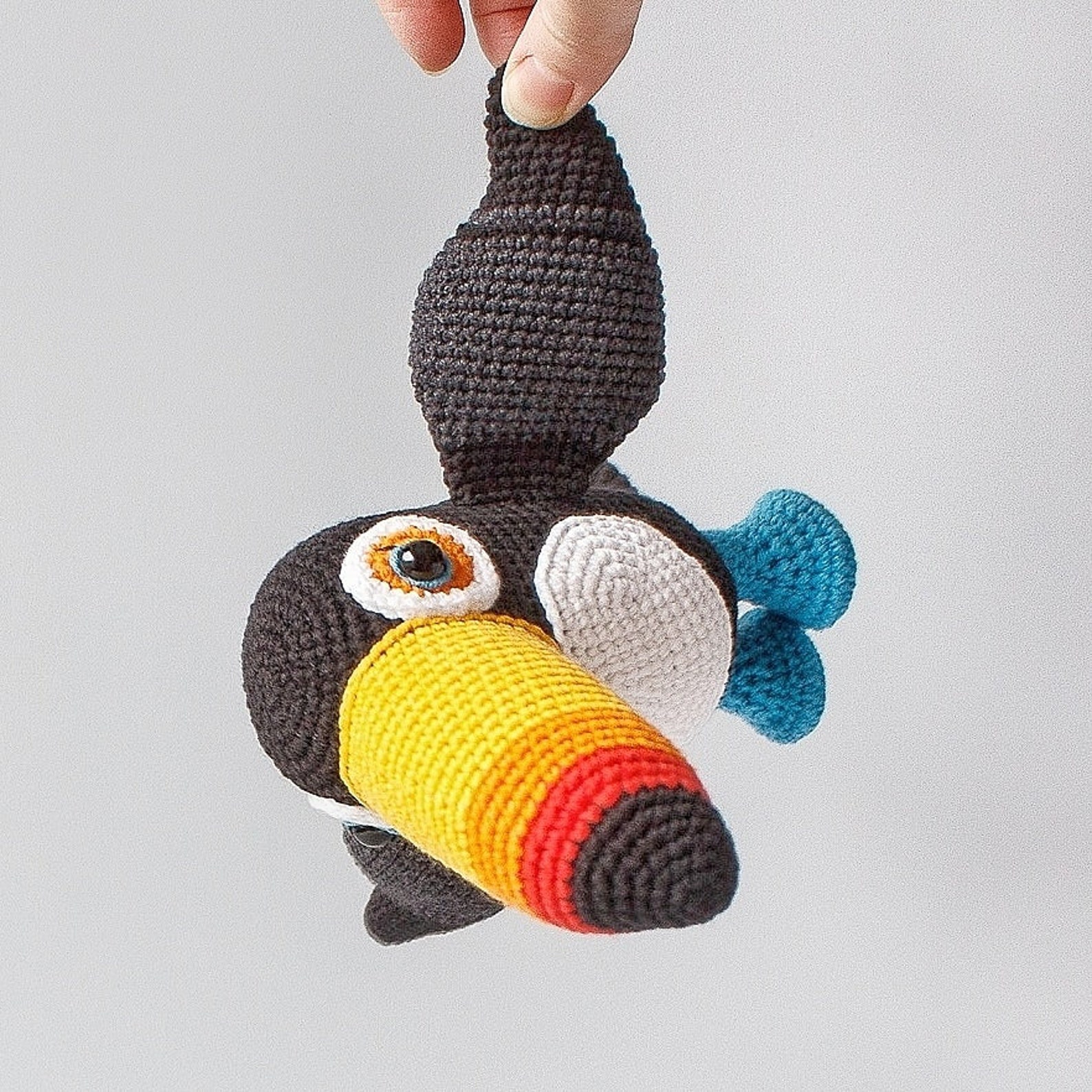 Crochet toucan bird PATTERN amigurumi bird PDF tutorial Etsy