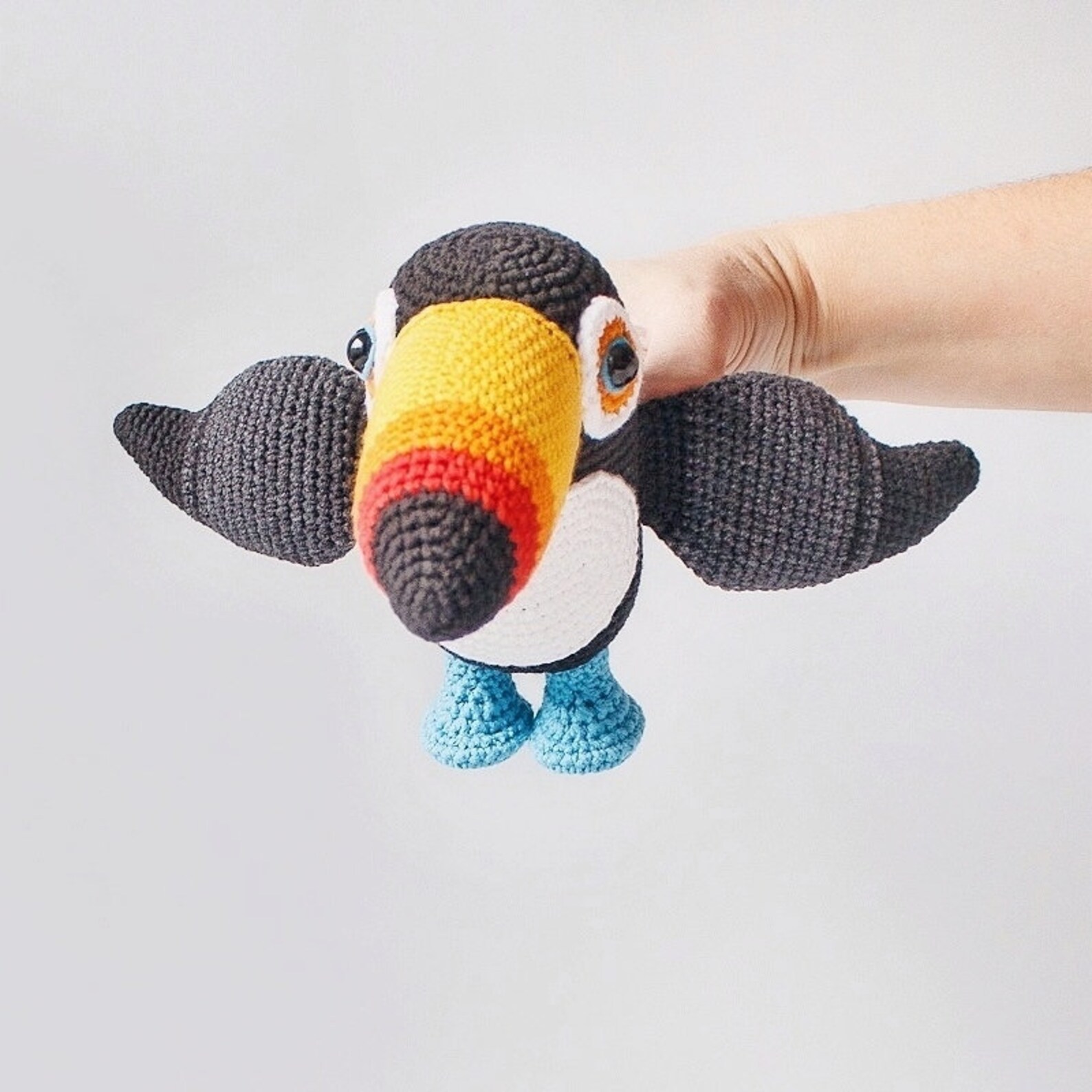 Crochet toucan bird PATTERN amigurumi bird PDF tutorial Etsy