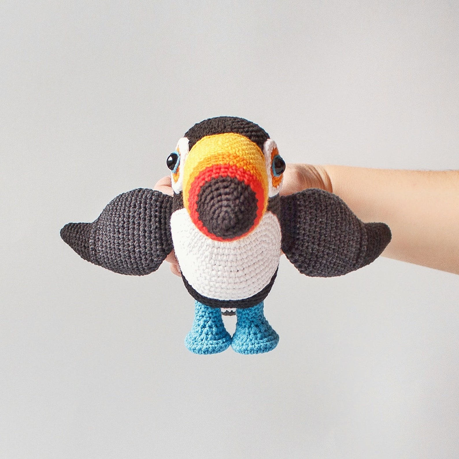Crochet toucan bird PATTERN amigurumi bird PDF tutorial Etsy