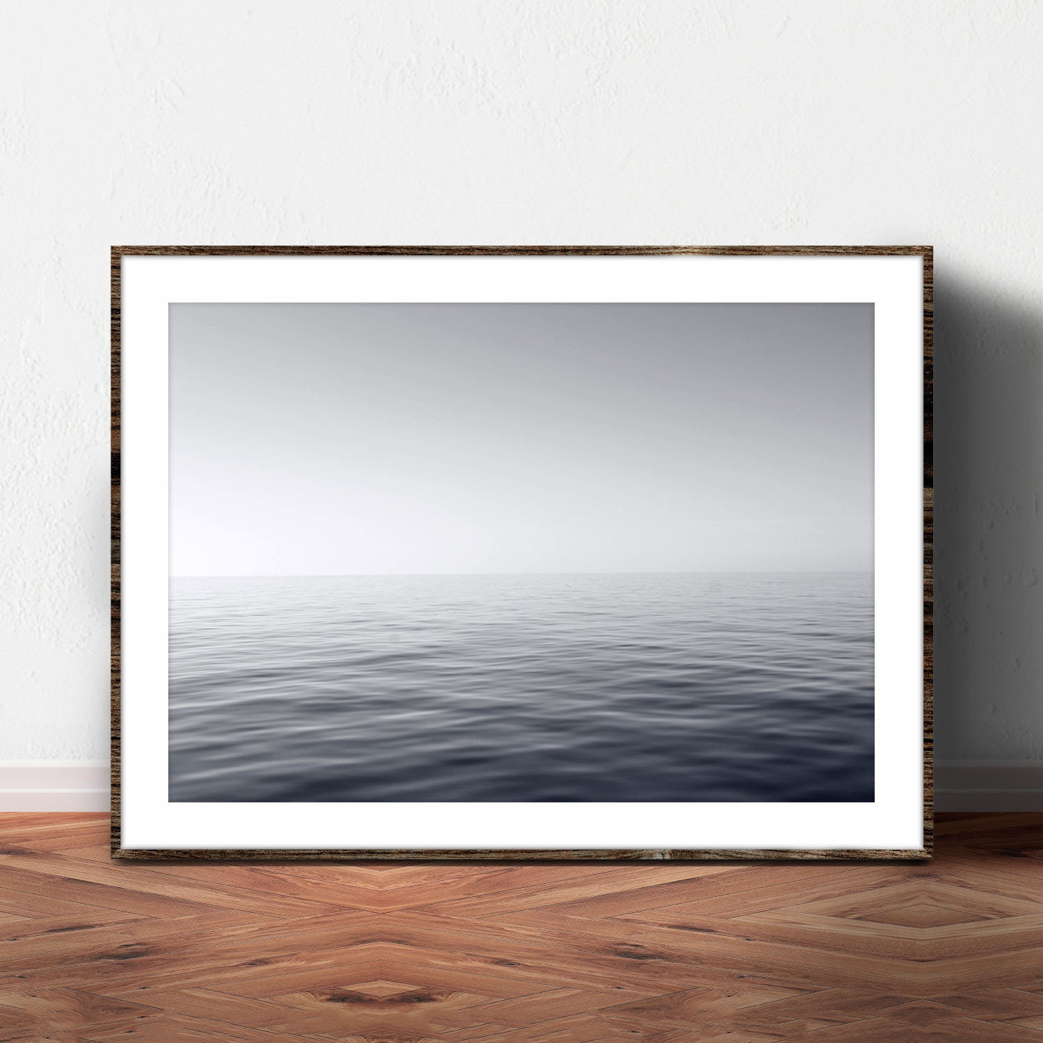 Ocean wall art calm wall art calming sea water black and white meditation wall hanging living room scandinavian print modern decor