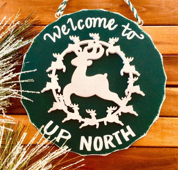Up North Sign Cabin Decor Camper Decor Rv Decor Welcome Etsy