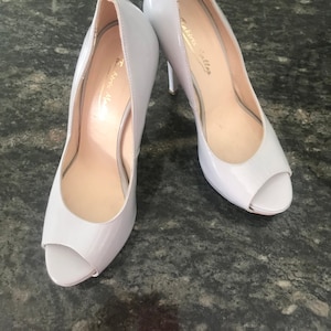 High Heels in Lackleder, Vintage Peep Toes
