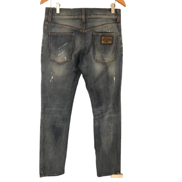 Dolce and Gabbana Denim Trousers Mens,  Vintage Designer Blue Denim Pants