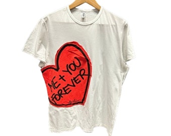T-shirt unisex Moschino con slogan, top vintage firmati