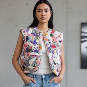 Patchwork Sea New York Vest, Size M