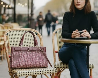 LIMITED EDITION! Christian Dior Saddle Bowler Fabric Handbag, Vintage Dior Bag With Logo