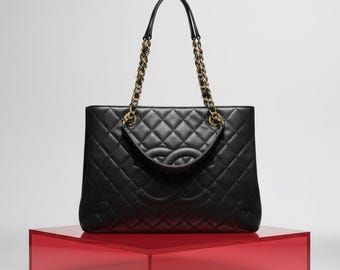 Chanel Caviar Leather Tote, Vintage Bag, Very Good Condition