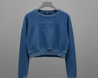 Guess Sweater, Vintage Blue Denim Style Sweater