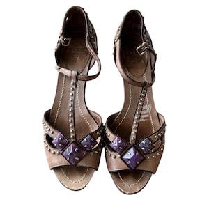 Miu Miu Leather kitten Heels, Vintage Sandals