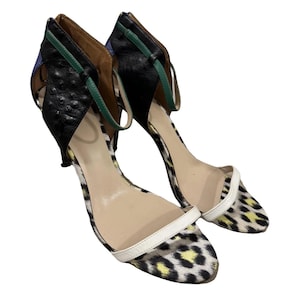 Ausgerechnet Cavalli Vintage Heels, Designer Leder Sandalen!