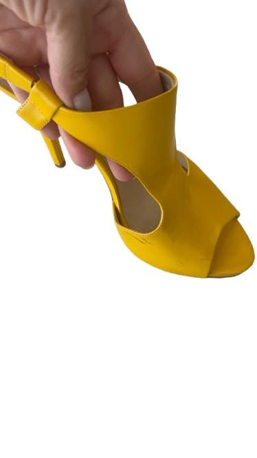 Stella Luna Yellow Heels, Vintage Sandals - Etsy