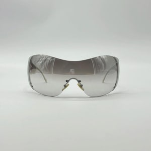 Versace Visor Sunglasses, Vintage Grey Sunglasses