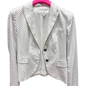 Blazer ajusté à pois, veste vintage