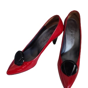 Charles Jourdan Leather Court Shoes, Vintage Pumps