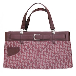 LIMITED EDITION! Christian Dior Saddle Bowler Fabric Handbag, Vintage Dior Bag With Logo