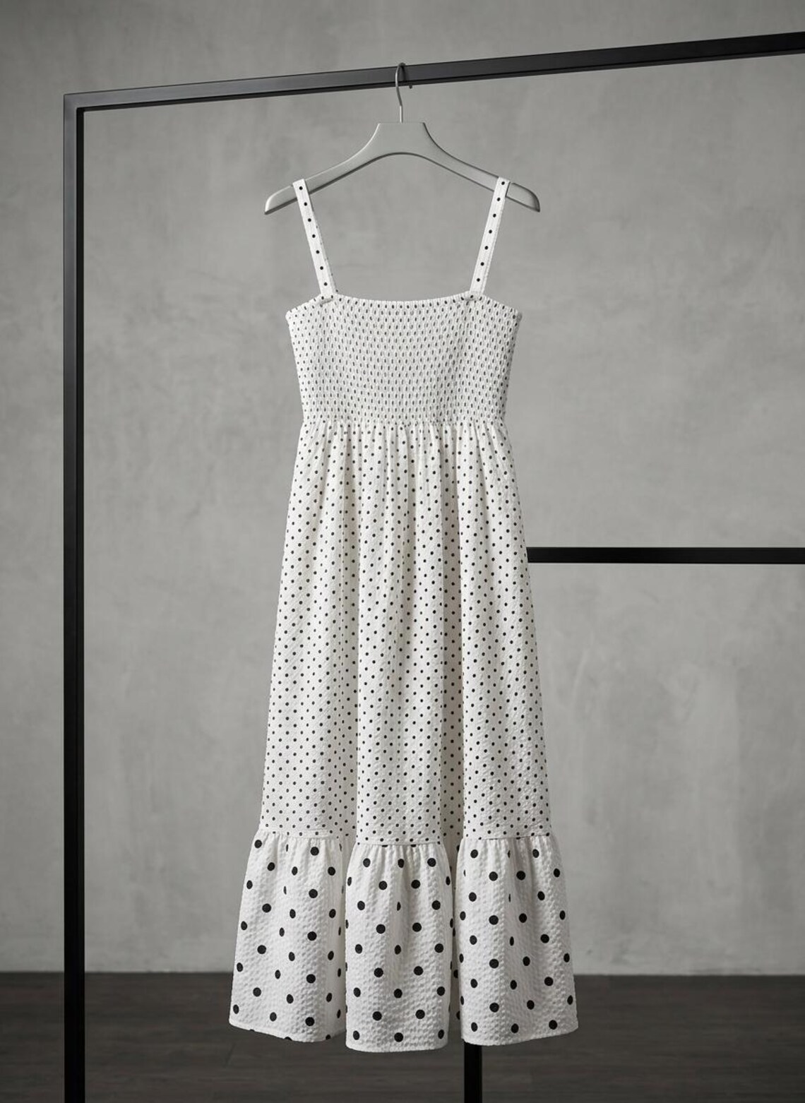 Summer Polka Dot Dress, Sleeveless Vintage Dress, foto 1 di 5