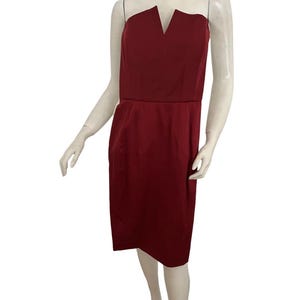 RARE FIND! Yves Saint Laurent Vintage Dress, Strapless Red Dress